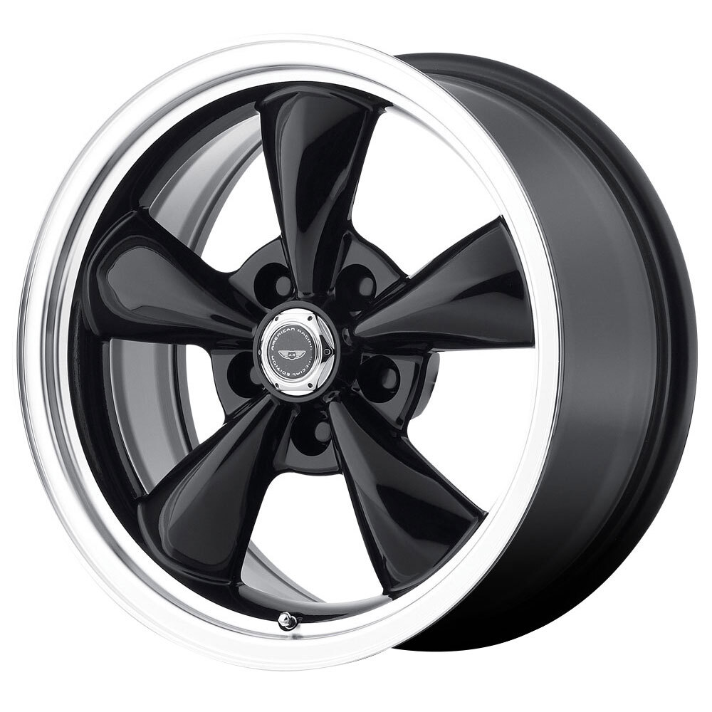 AMERICAN RACING AR105M Torq Thrust M 17X7 5X114.3 ET0 Gloss Blk/Mach (Qty of 1)