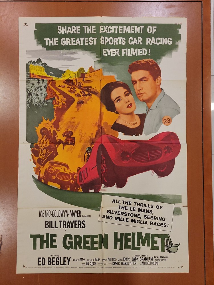 The Green Helmet 1961 One Sheet Original Movie Poster Le Mans