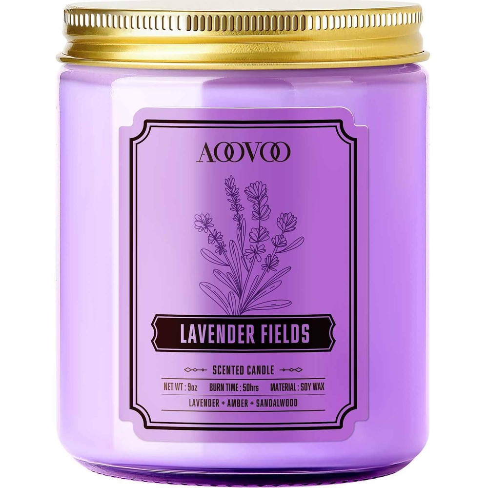 Lavender Scented Candle Soy Wax Candles Candles For Home Scented Aromatherapy Ca