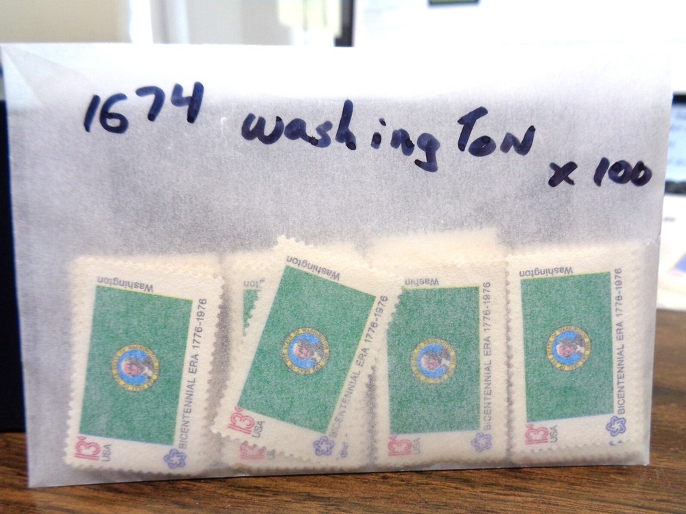 US SC# 1674 WASHINGTON STATE POSTAGE STAMPS 100 IN PACKAGE .13ct EACH UNUSED