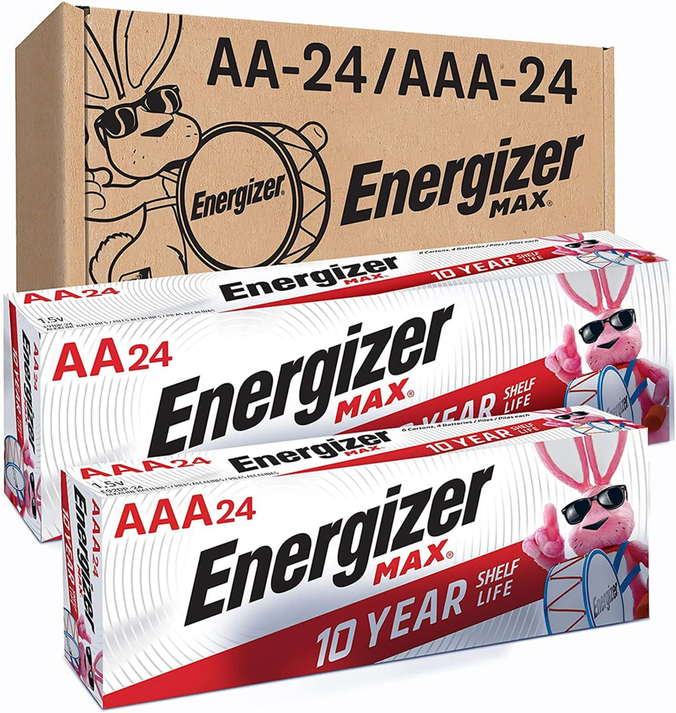 24 Max AA and AAA Batteries – 24 Double A and 24 Triple A Batteries-image