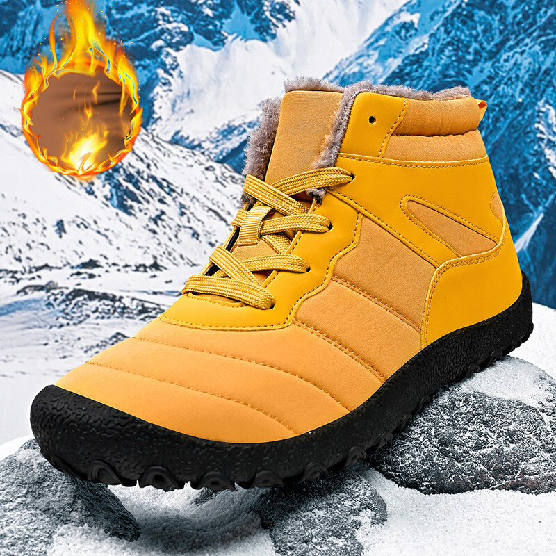 Mens Outdoor Warm Hiking Boots Winter Waterproof Snow Sneakers Casual Shoes Size