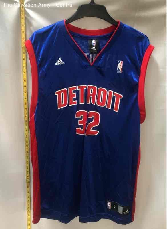 Adidas Mens Blue Red Detroit Pistons Richard Hamilton #32 NBA Jersey Size Large