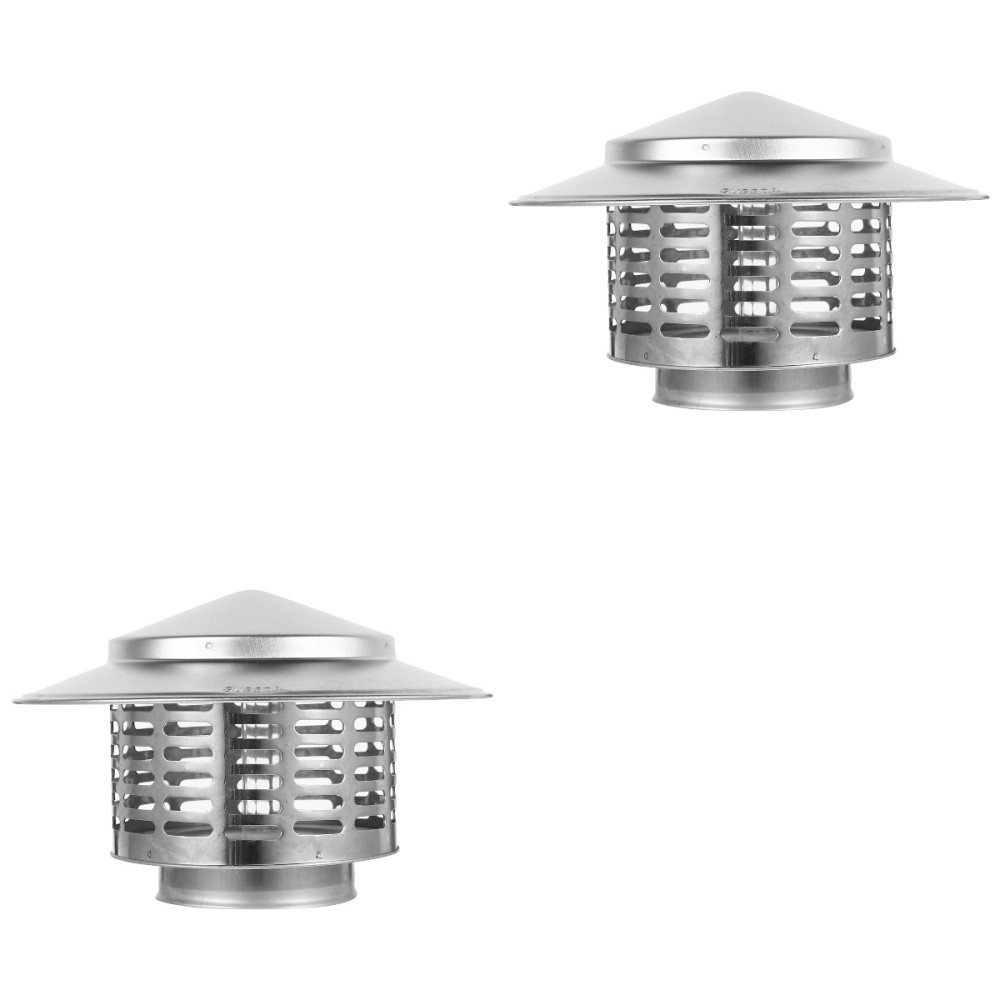 2-Pack Waterproof Chimney Cover Caps for Outdoor Use
