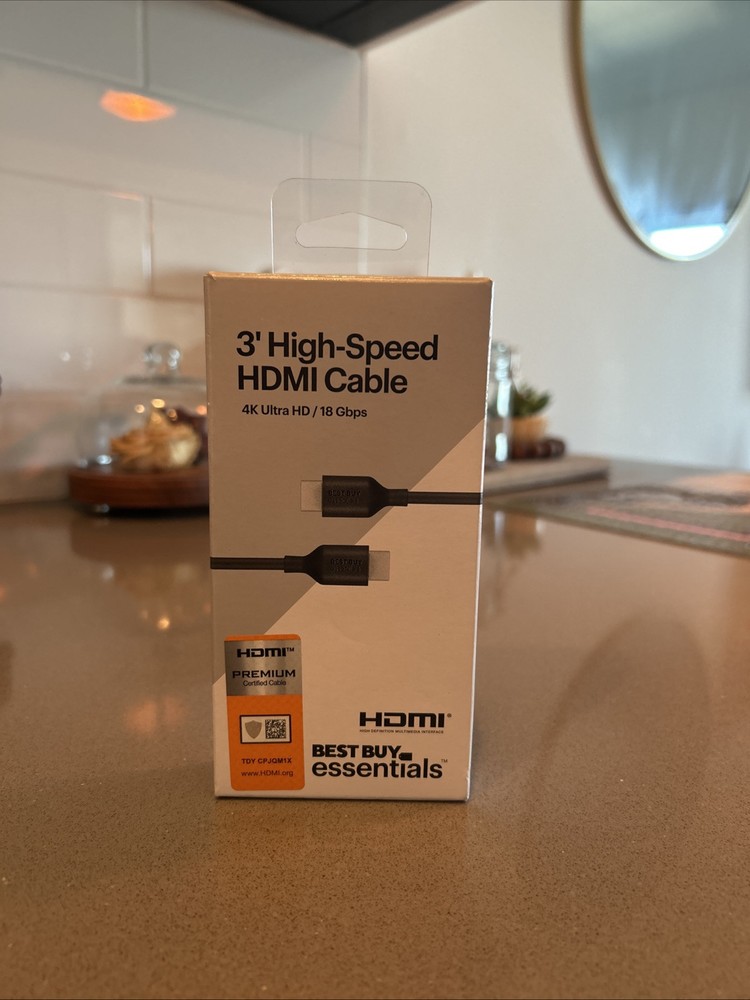 3ft High-Speed HDMI Cable for 4K Ultra HD