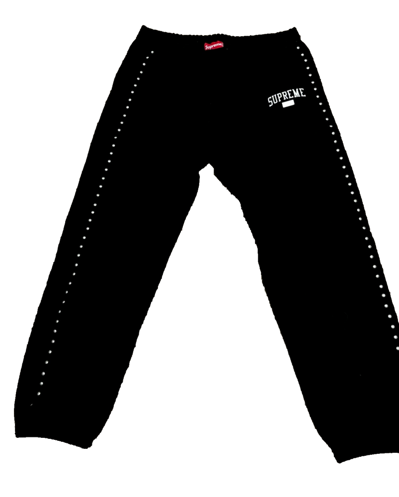 Supreme NY Black Studded Sweatpants FW 18/SZ M/NWOT