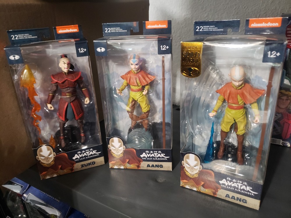 McFarlane Toys Avatar The Last Airbender Aang and Zuko Toy Lot X3 NEW, NICE-image