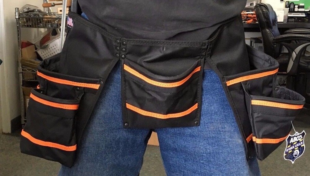 Abco 9108-6 Contractor & Carpenter Tool Belt 11 Pocket USA-image