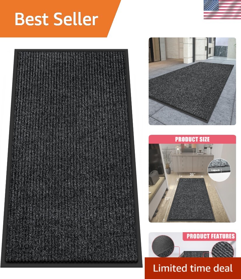 Front Door Mat, 3'x6' Indoor Outdoor Entrance Mat, Commercial Floor Mat Insid...