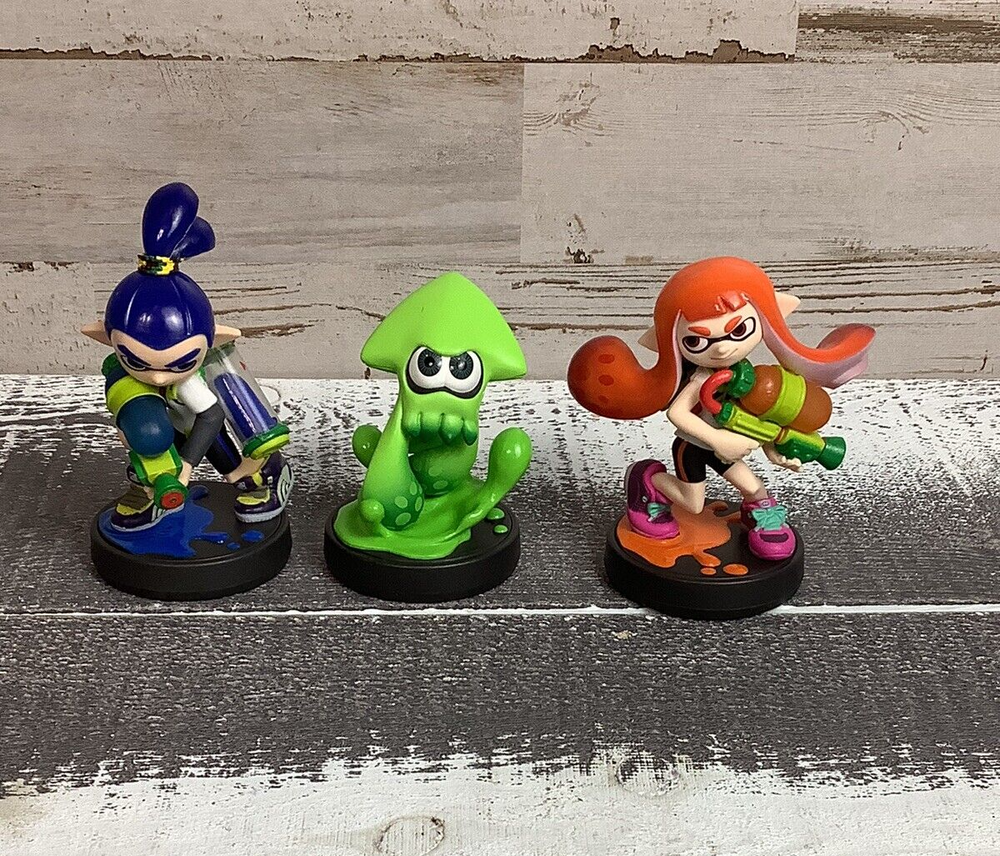 Nintendo Inkling Boy, Girl and Squid -  Splatoon Amibo-image