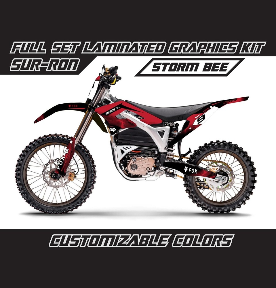 SURRON STORM BEE Red Black Full Graphics Stickers Kit Wrap Skin Decals Set