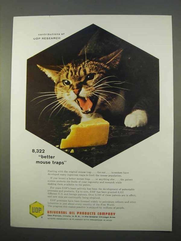 1963 Universal Oil Products Ad - Better Mouse Traps