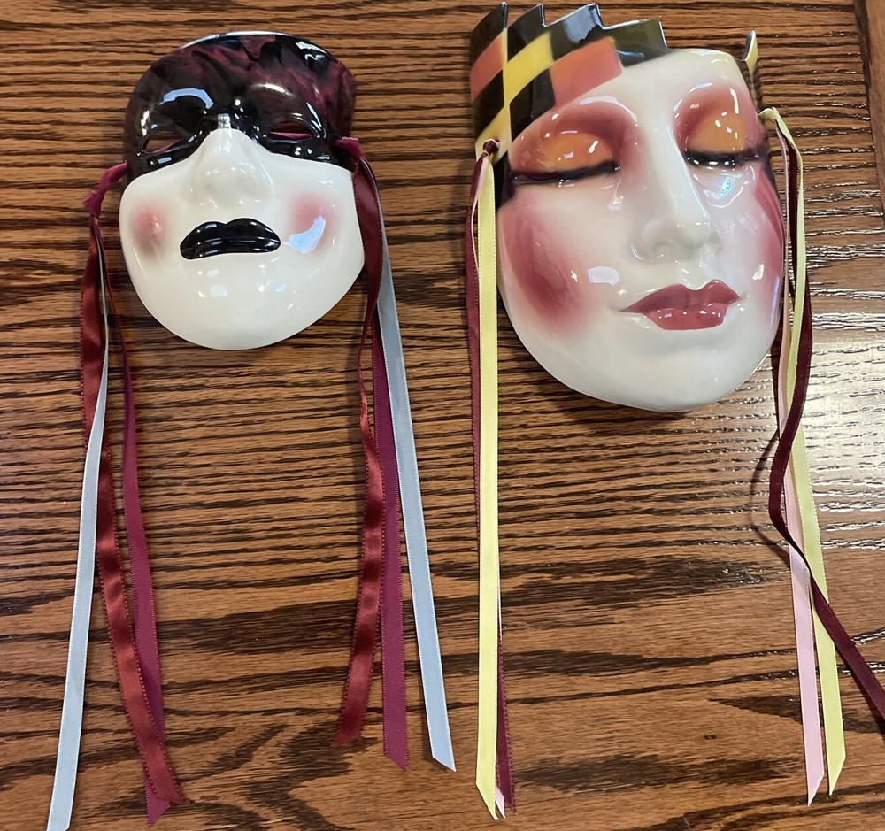 ABOUT FACE Clay Art Mardi Gras Avant-garde Deco Air Brush 1980's Make-up!-image