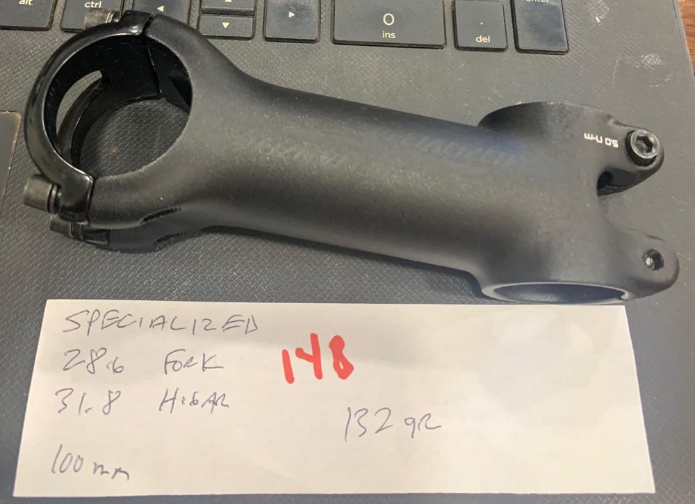 NOS Specialized Threadless Alloy Stem 100mm 31.8 Steerer 28.6   #148