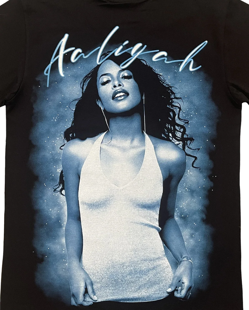 VTG Aaliyah thanks for the memory black T-shirt All sizes S-5XL XZ435-image