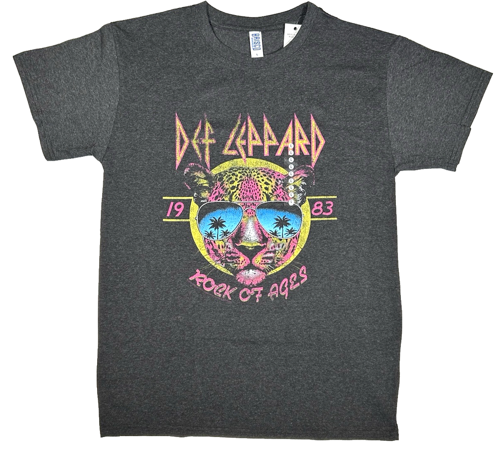 Def Leppard Rock Of Ages Black T-Shirt Size Large Brisco Brands New