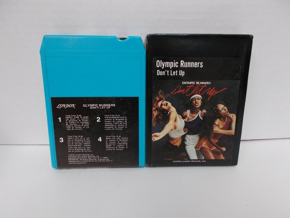 OLYMPIC RUNNERS - DON'T LET UP /  8 TRACK TAPE / 1976
