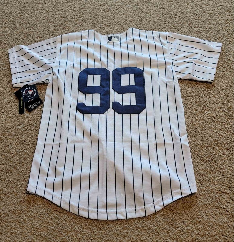 NWT #99 Aaron Judge Pinstripe No Name Yankees Jersey Mens Small