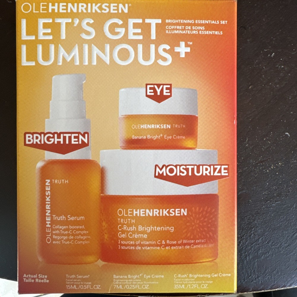 Ole Henriksen Banana Bright Eye Creme Set With C Rush Gel Cream and Truth Serum