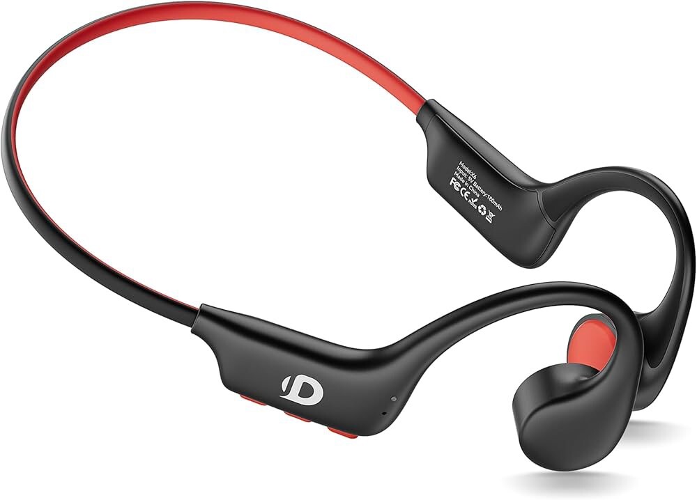 Yistao Open Ear Sport Headphones in Black & Red