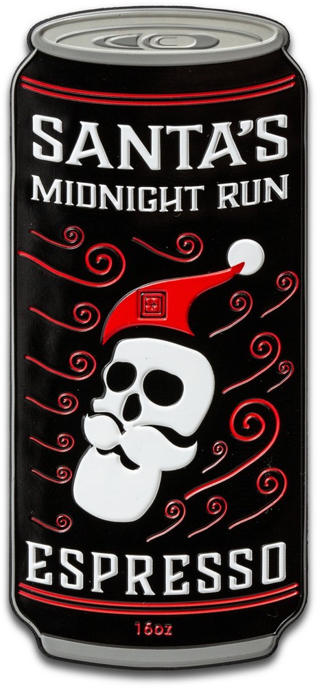 5.11 Tactical Santas Midnight Patch, Hook-Back Adhesion, Black, Style 92437