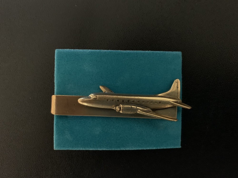 1950s Martin 404/202 Gold Metal Tie Bar Vintage Accessory