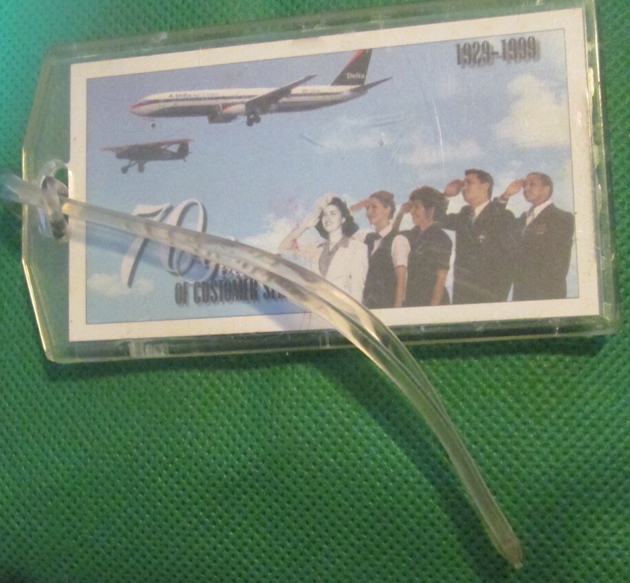 DELTA Airlines 1929-1999 70 Years of Customer Service LUGGAGE ID TAG 4
