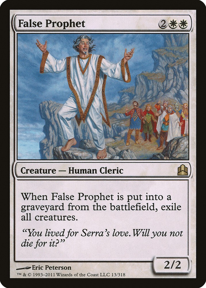 False Prophet Commander NM White Rare MAGIC THE GATHERING MTG C Near Mint Condition ABUGames