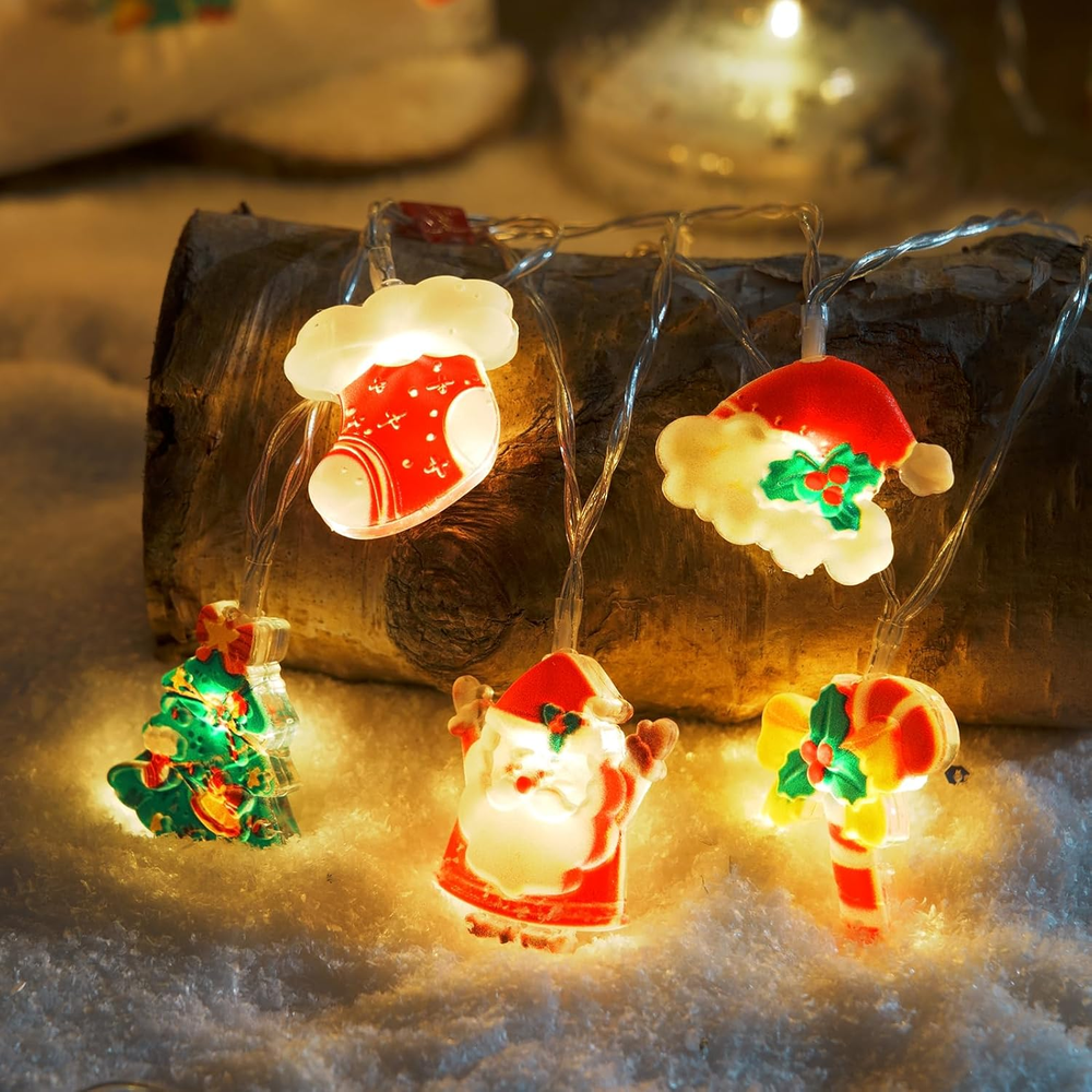 Christmas Lights, 20 LED Christmas String Lights Decorations Christmas Day Santa