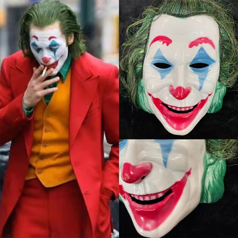 Movie Joker Scary Masks Green Wig Halloween Party Props Costume Accessories