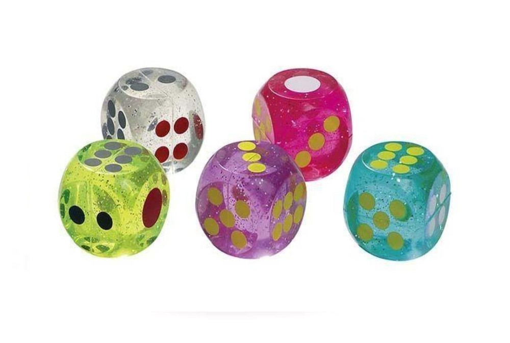 Goki 16040 Rubber Dice Set, Multicoloured