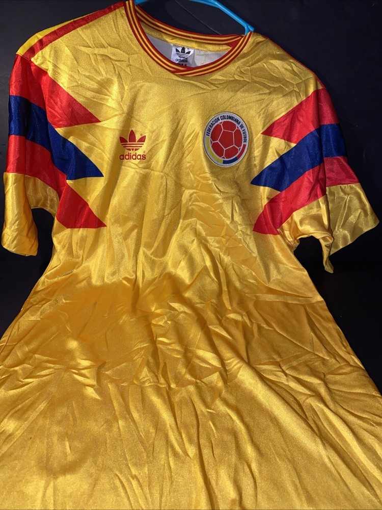 2018 Retro Throw Back Colombia Adidas Away Futbul Jersey Men’s XS