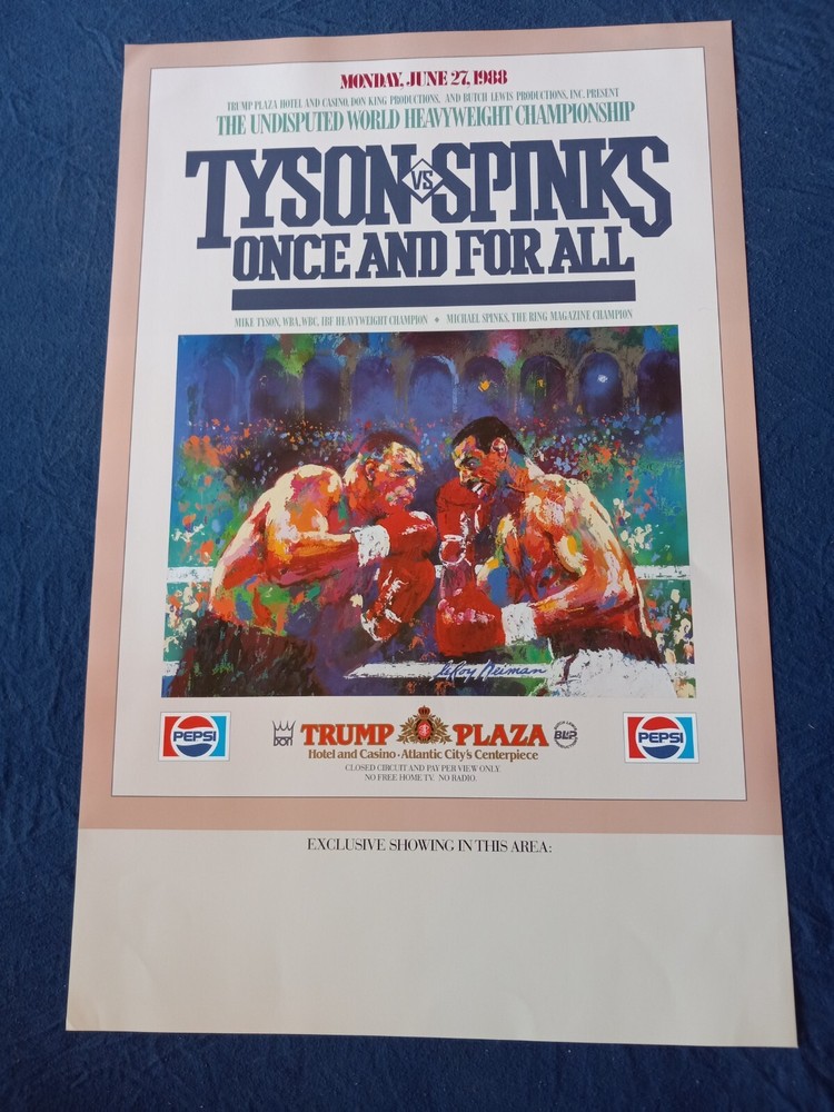 Mike Tyson vs. Michael Spinks Original Vintage Boxing Poster - June 27, 1988
