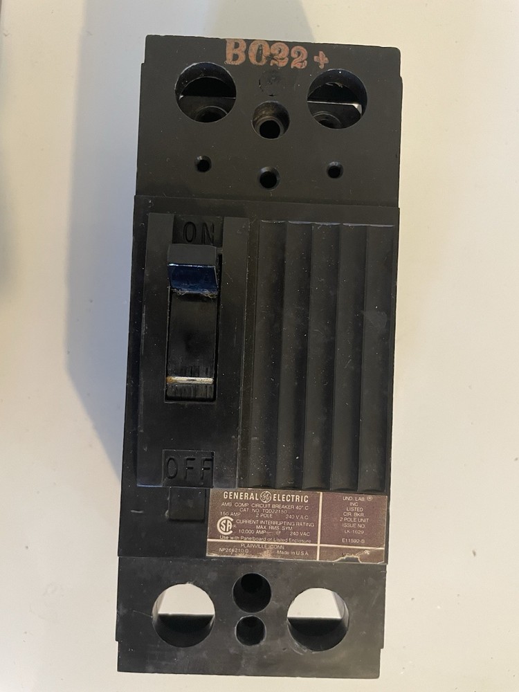 GE TQD22150 2-Pole 150A 240V Circuit Breaker Pre-owned Tested And Working
