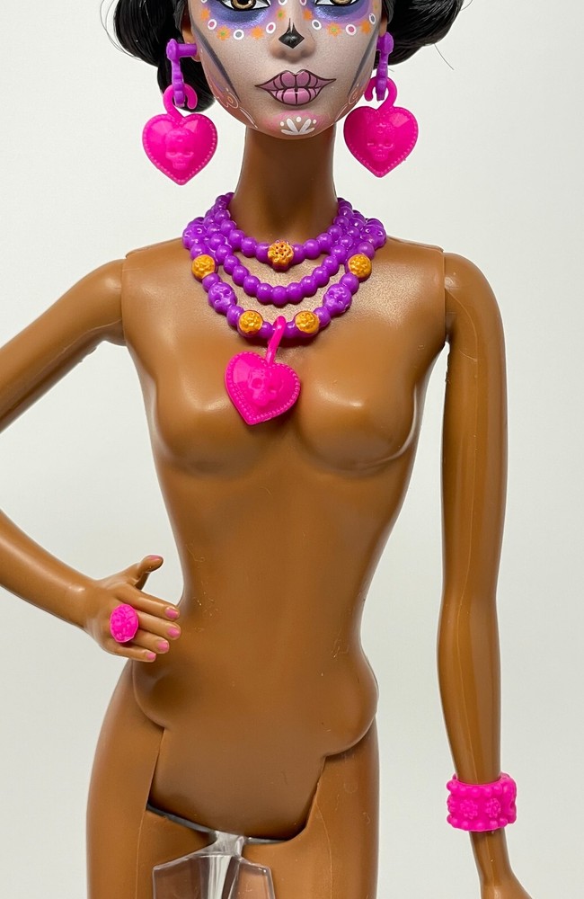 Barbie 2024 Dia De Muertos Model Muse Doll Outfit Jewelry Earrings Necklace Ring