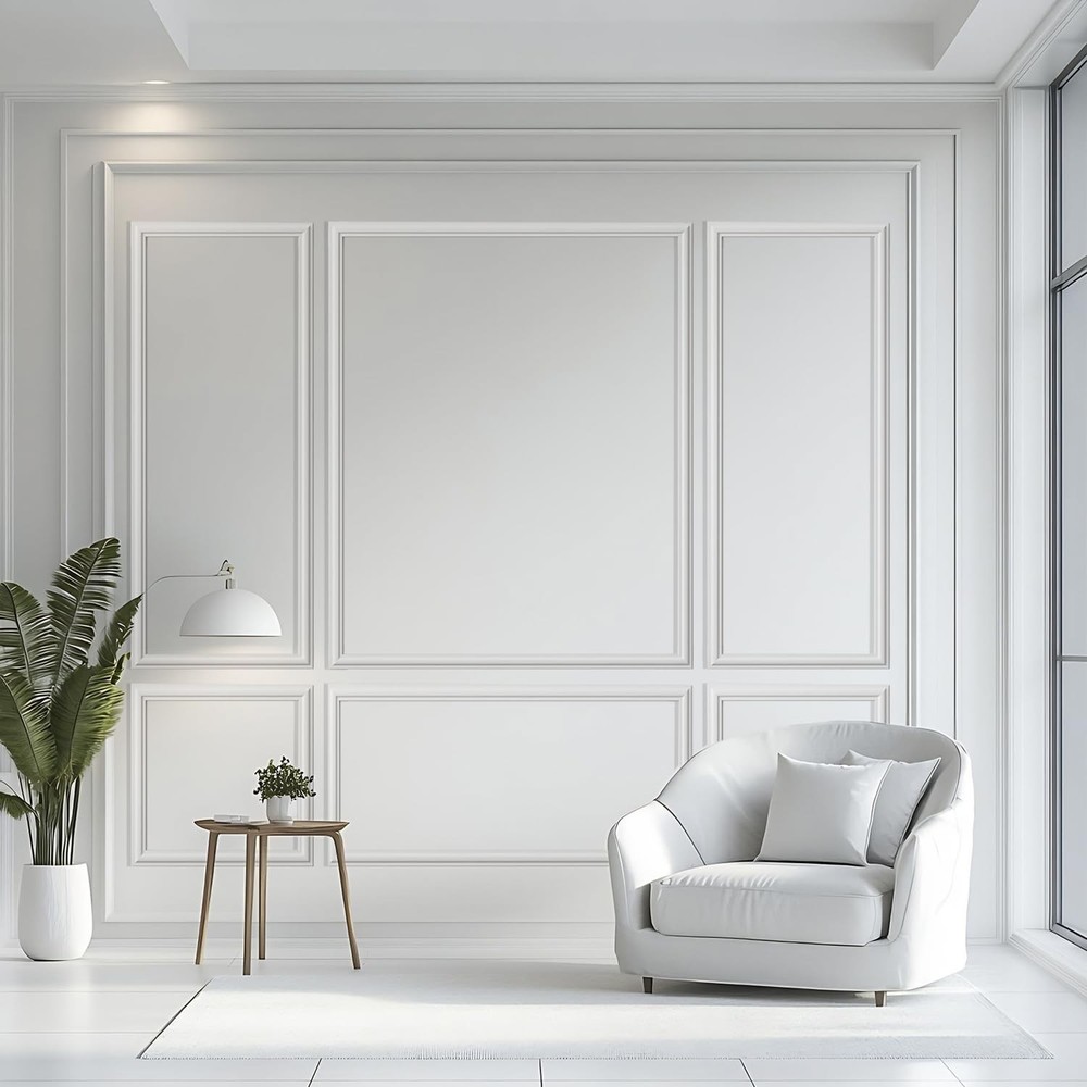 3 Set Peel and Stick Wall Molding Kit,Premade Self Adhesive Wainscoting White