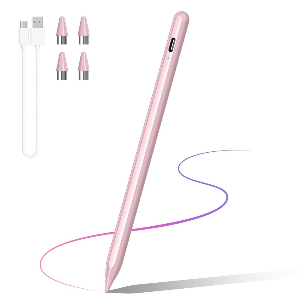 Active Stylus Pen for Touch Screens Rechargeable Universal Pencil Pink