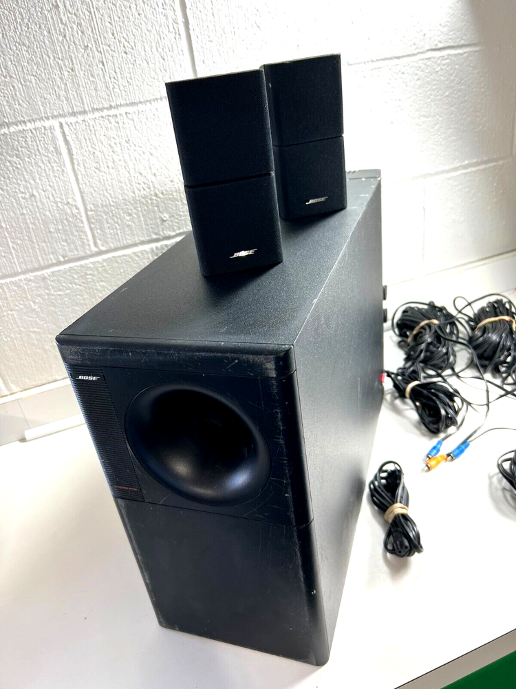 BOSE Acoustimass 15 Home Theater Speaker System, Subwoofer, 2 Cubes READ
