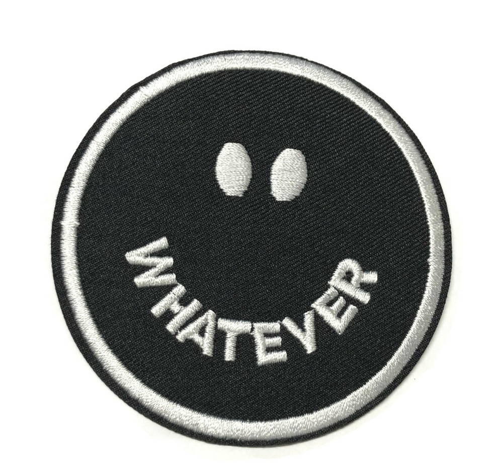 Whatever Smiley Face Patch 3