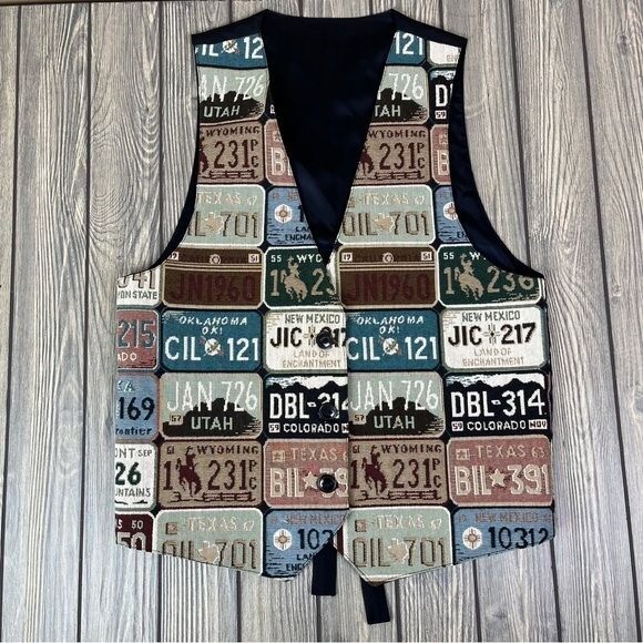 Vintage License Plate Vest S/M