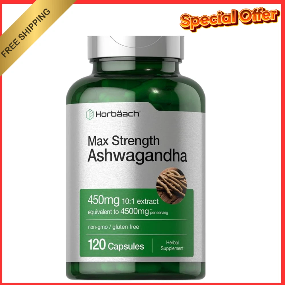 Ashwagandha Capsules | 4500 mg | 120 Count | by Horbaach
