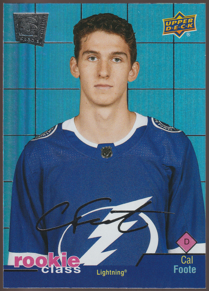Cal Foote 2020-21 UD Extended Series Rookie Card RC-30 Tampa Bay Lightning