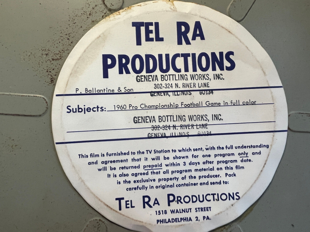 1960 PRO FOOTBALL CHAMPIONSHIP HIGHLIGHTS 16mm COLOR Film- PACKERS vs. EAGLES