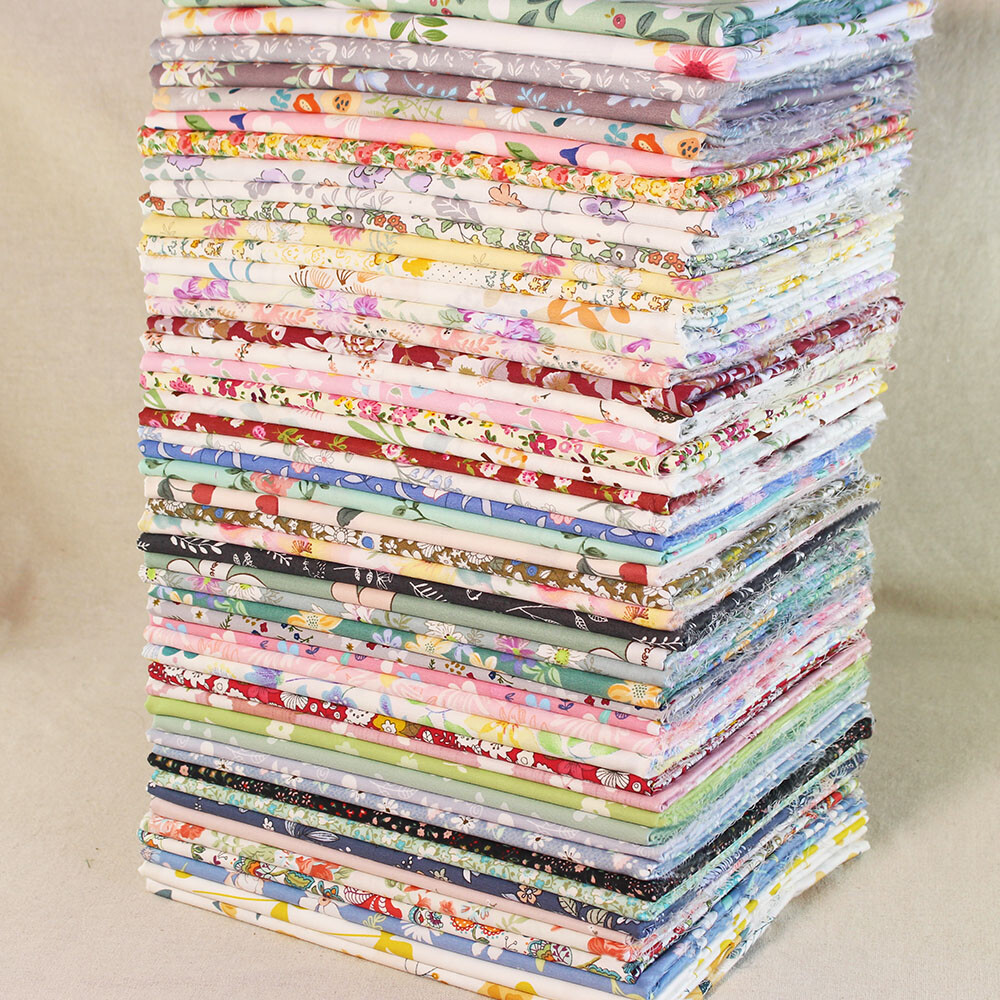 New 50 Mini Charm squares Cotton Squares Patchwork Quilting Fabric Bundle 4inch