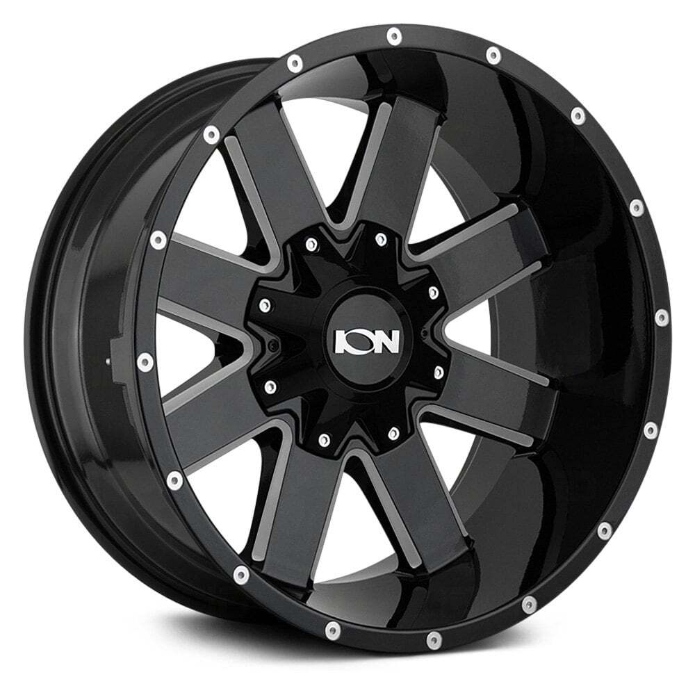 Ion Alloy 141 17x9 Black Wheel 5x127 Bolt Pattern 87mm Offset Single Rim