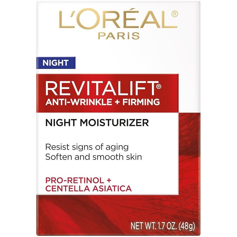 L'oreal Paris RevitaLift Anti-Wrinkle + Firming Night Cream Moisturizer 1.7 oz