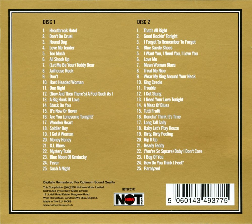 ELVIS PRESLEY ELVIS: GOLD NEW CD