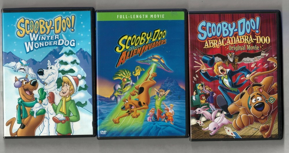 3 Scooby-Doo DVDs: Winter WonderDog, Alien Invaders & Abracadabra-Doo Movies-image