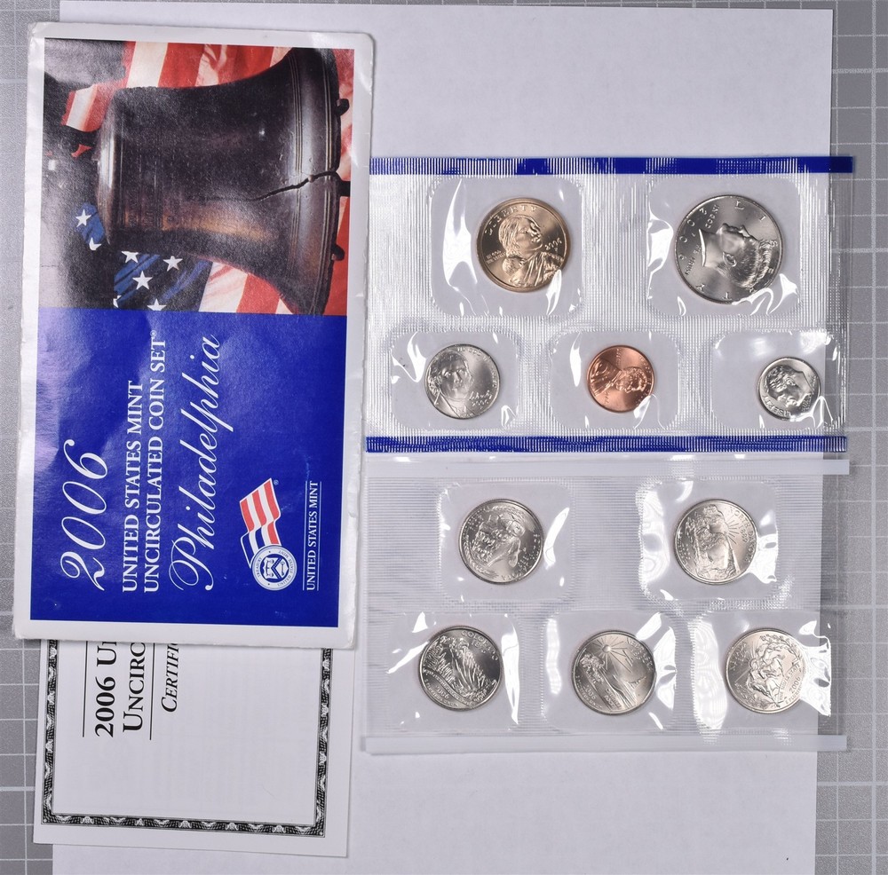 2006-P U.S. Mint Uncirculated 10-Coin Partial Set in Original Envelope