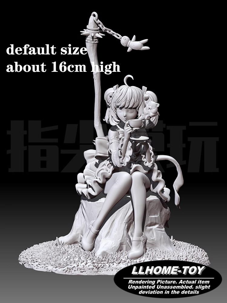 Dark Magic Girl Coffee Resin 3D Print Figure Kit